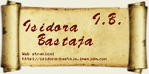 Isidora Bastaja vizit kartica